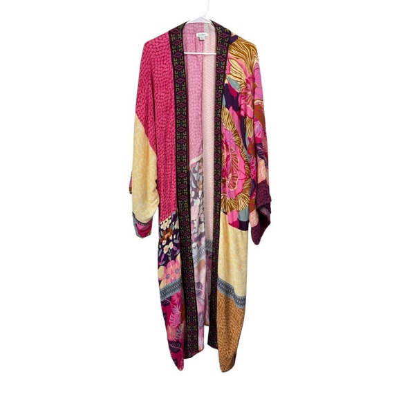 Sundance Size XS/S Paradiso Multicolor Long Kimono Duster Cardigan Jacket Mixed - Picture 2 of 8